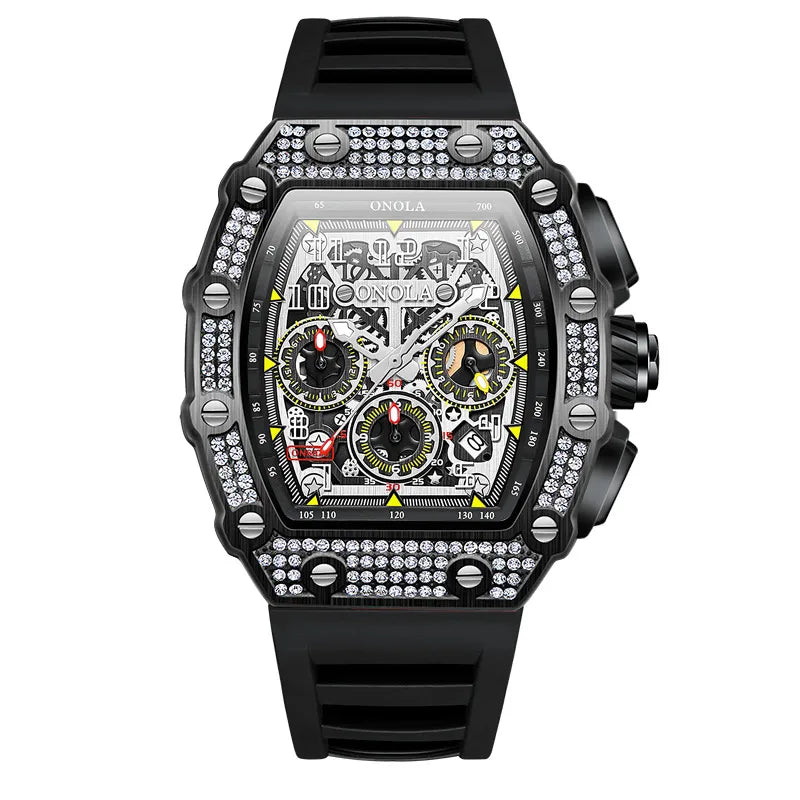 retro solid color buckle mechanical men's watches