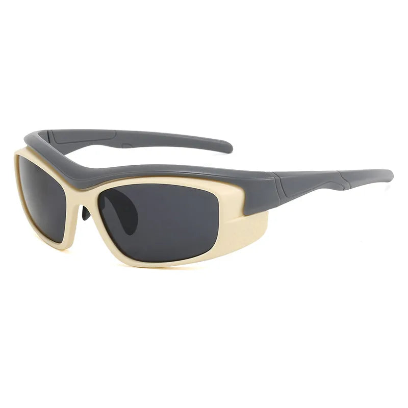 elegant simple style solid color ac square full frame men's sunglasses
