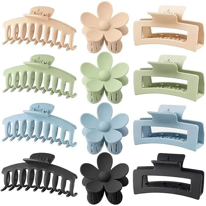 Hot Large Grip Suit Seamless Back Head Frosted Claw Clip Rectangular Shark Clip Hair Accessories Wholesale