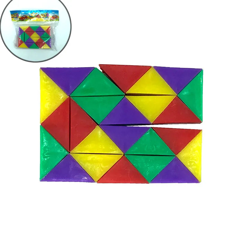 fashion children's educational transformation magic snake folding cube capsule twist toy