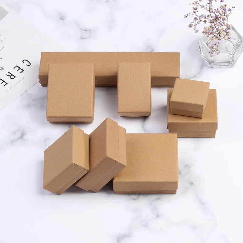 retro solid color paper jewelry boxes