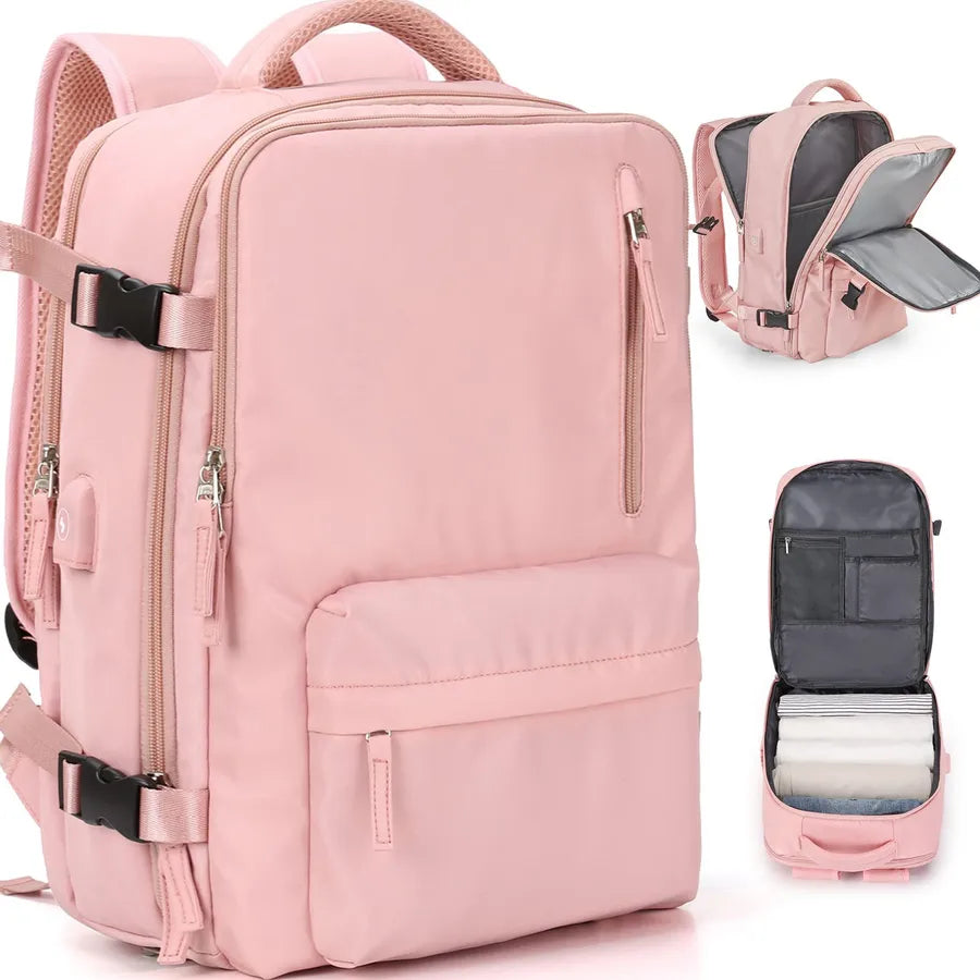 Solid Color Travel Daily Women's Backpack