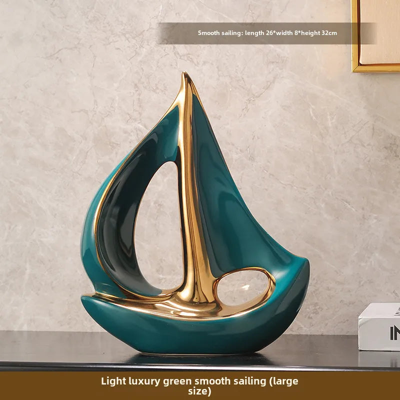 Smooth sailing wine cabinet decoration suit light luxury style high-end home living room TV cabinet office decoration