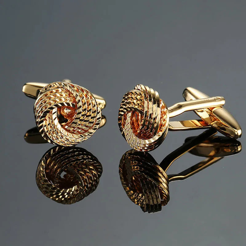 simple style solid color copper plating unisex cufflinks 1 pair