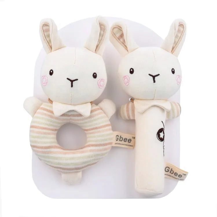 Gbee baby rattle plush toy early education animal round rattle doll baby soothing toy