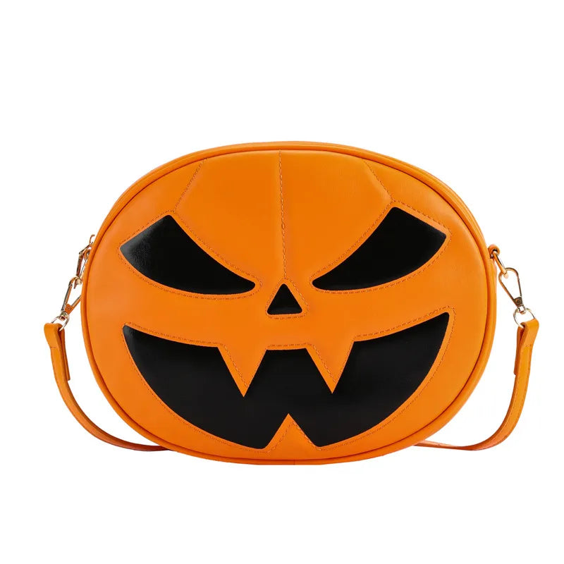 Bag New Pumpkin Bag Halloween Funny Personality Skull Spoof Dress up Crossbody Bag Candy Gift Shoulder Bag