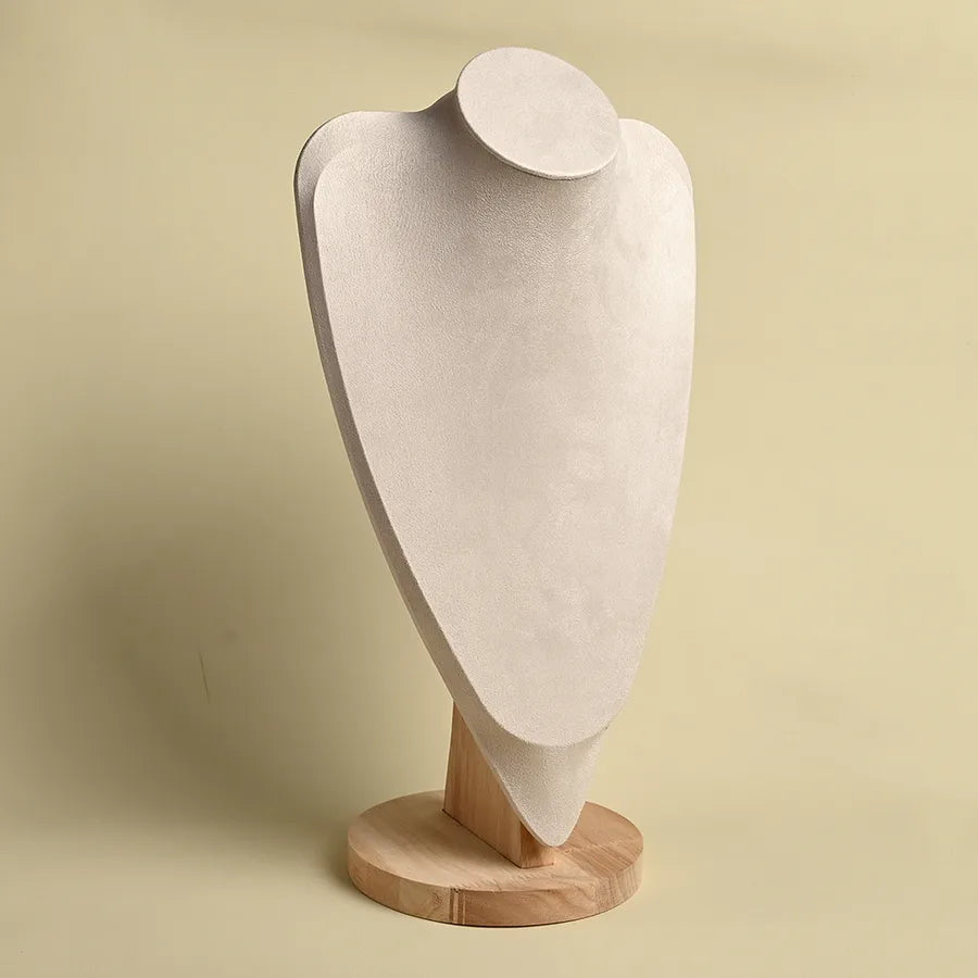 Wooden Mannequin Necklace Jewelry Display Stand Portrait Jewelry Accessory Showcase Handmade Simple Style All Season Use