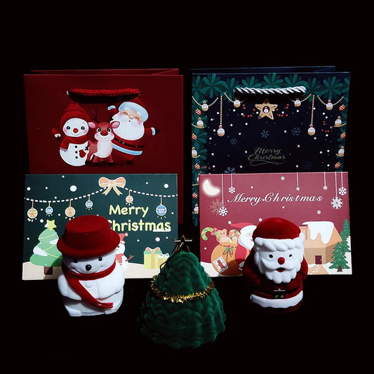 1 Piece Cute Festival Christmas Christmas Tree Santa Claus Snowman Jewelry Boxes