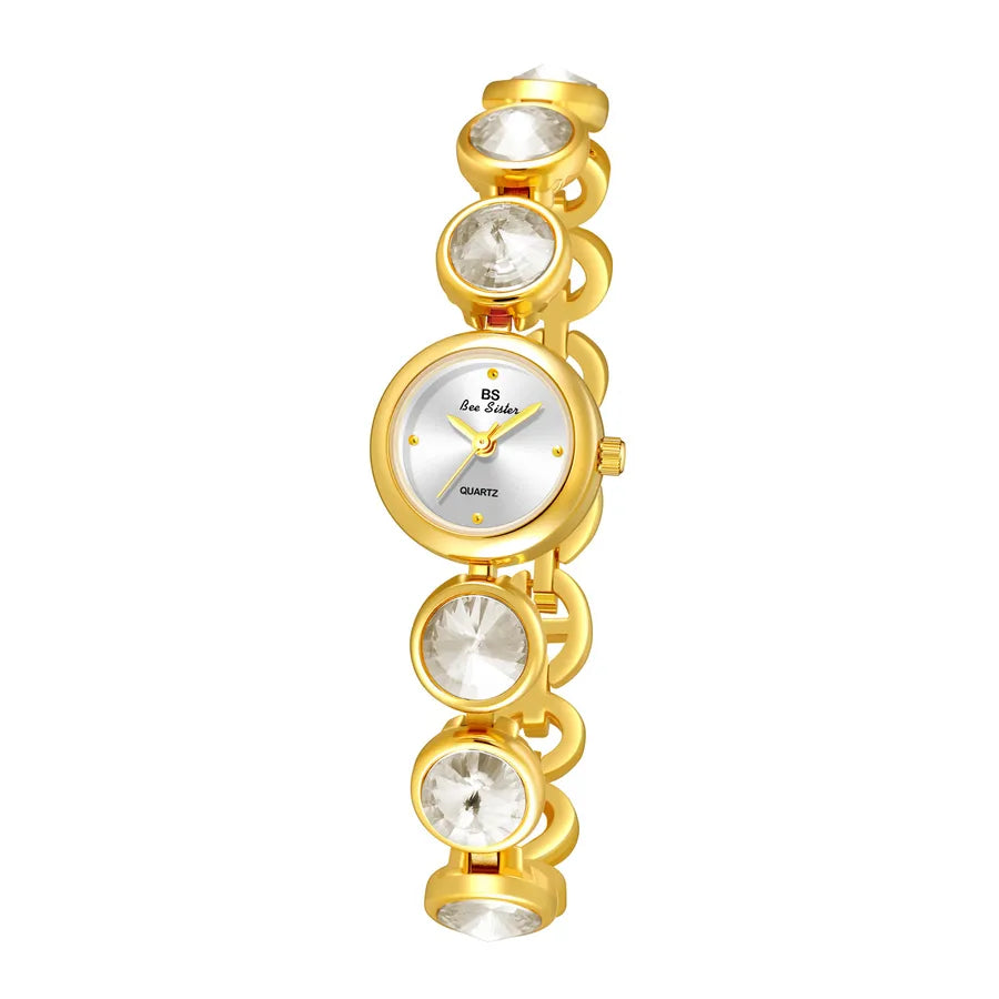 Elegant Color Block Solid Color Jewelry Buckle Quartz Watch Women's Watches
