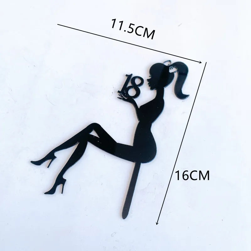 Birthday Romantic Human Letter Acrylic Birthday Cake Decorating Supplies Party Supplies Cake Decorating Supplies 1 Piece