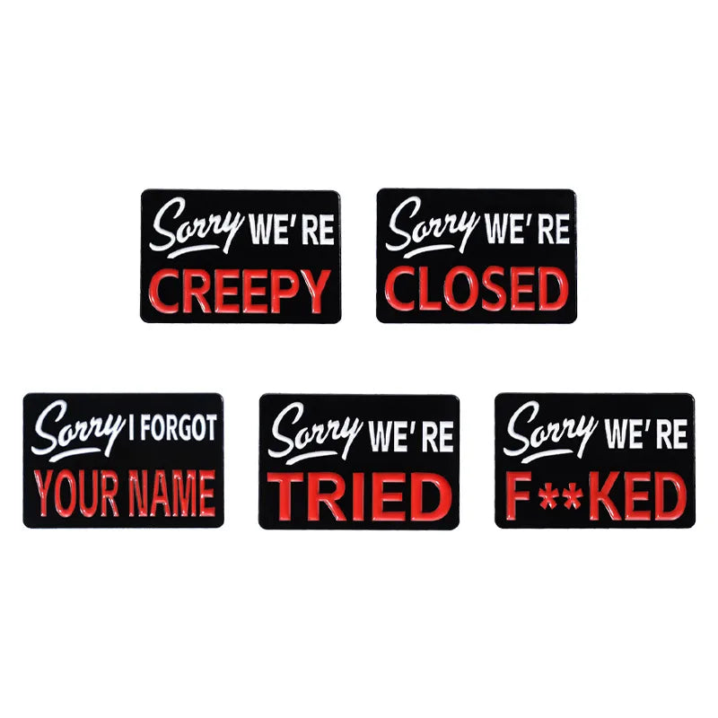 Simple Style Classic Style Letter Alloy Stamping Stoving Varnish Plating Kid'S Unisex Brooches