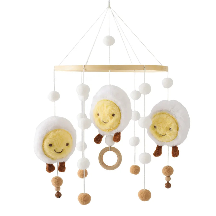 Nordic Style Felt Animal Bed Bell Hanging Decoration Baby Infant Carriage Hand Eye Coordination Hanging Ornament Bed Bell