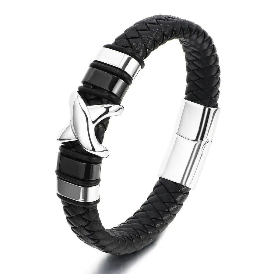 casual solid color stainless steel plating men's bangle