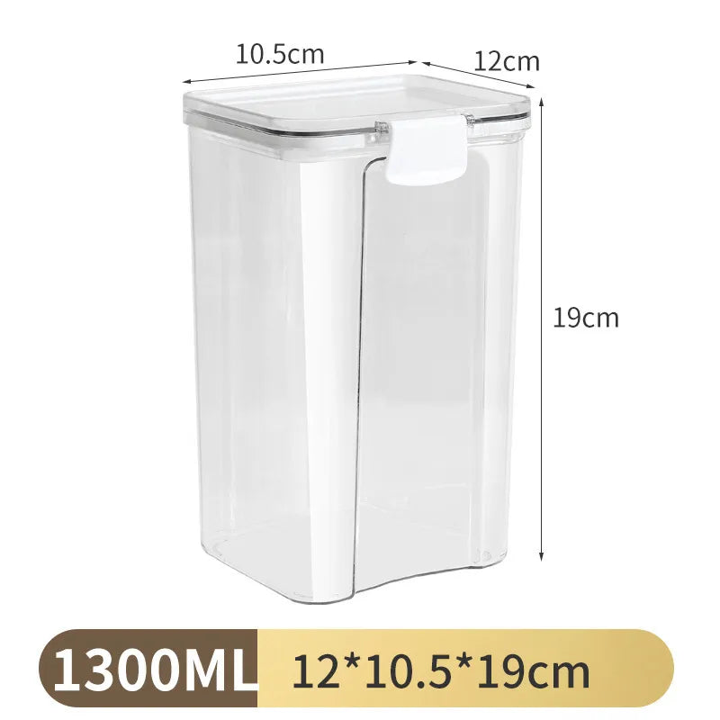White sealed jar transparent storage box moisture-proof snack dry goods tea storage jar plastic jar grains kitchen