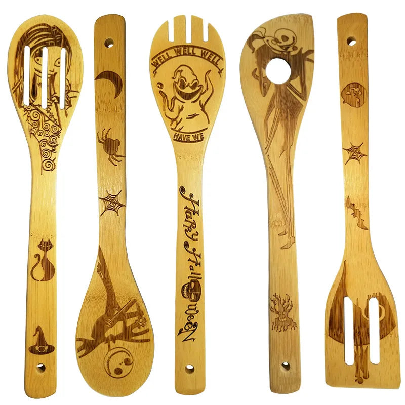Simple Style Animal Letter Bamboo Shovel kit 5 Pieces Set