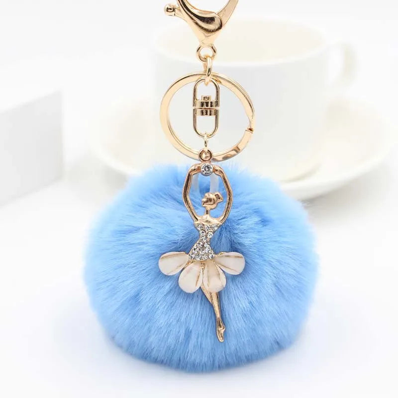 Basic Classic Style Human Plush Women's Bag Pendant Keychain
