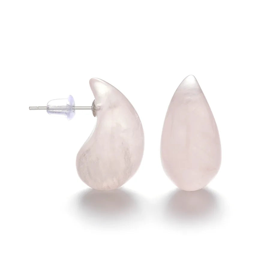 1 Pair Exaggerated Novelty Streetwear Water Droplets natural stone Gem Agate Ear Studs