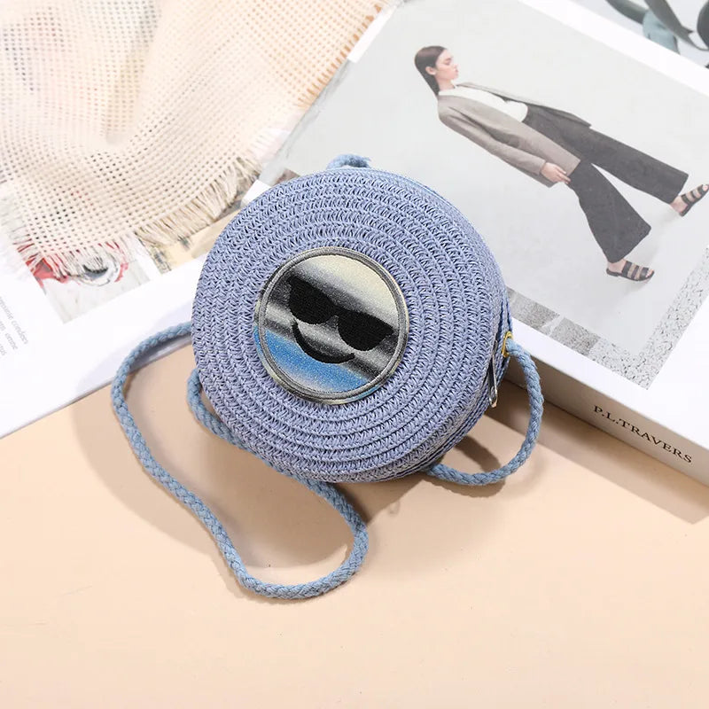 Beach Island Straw Bag Woven Bag Women's  New Seaside Bohemian Straw Bag Crossbody Small Bag Cute