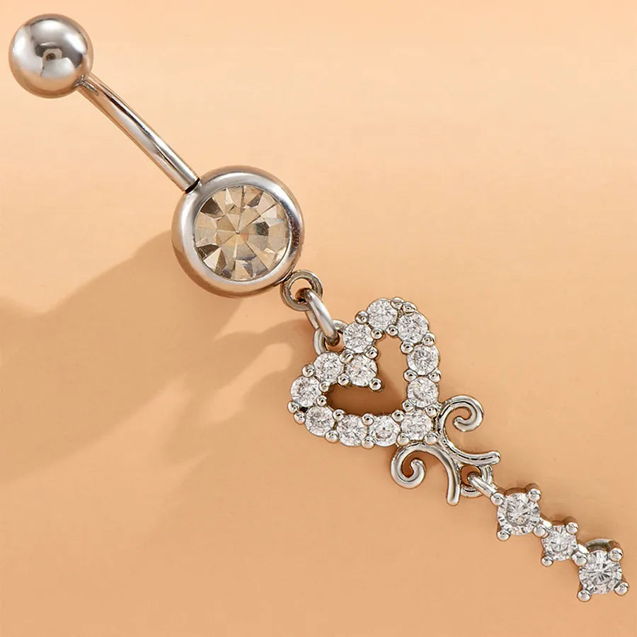 european and american zircon belly button nail butterfly belly button ring piercing jewelry