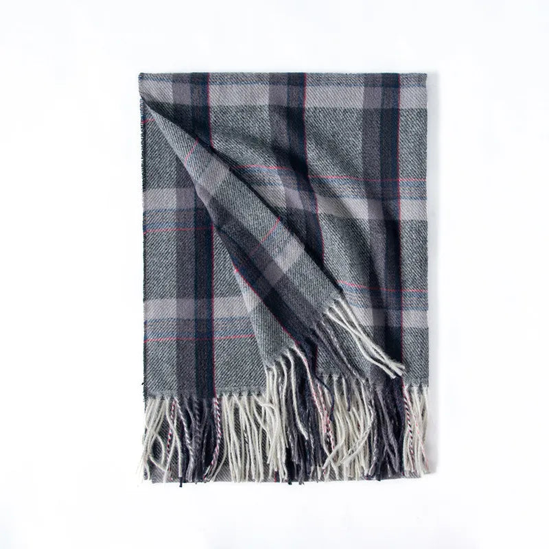 Unisex Vintage Style Simple Style Plaid Polyester Scarf