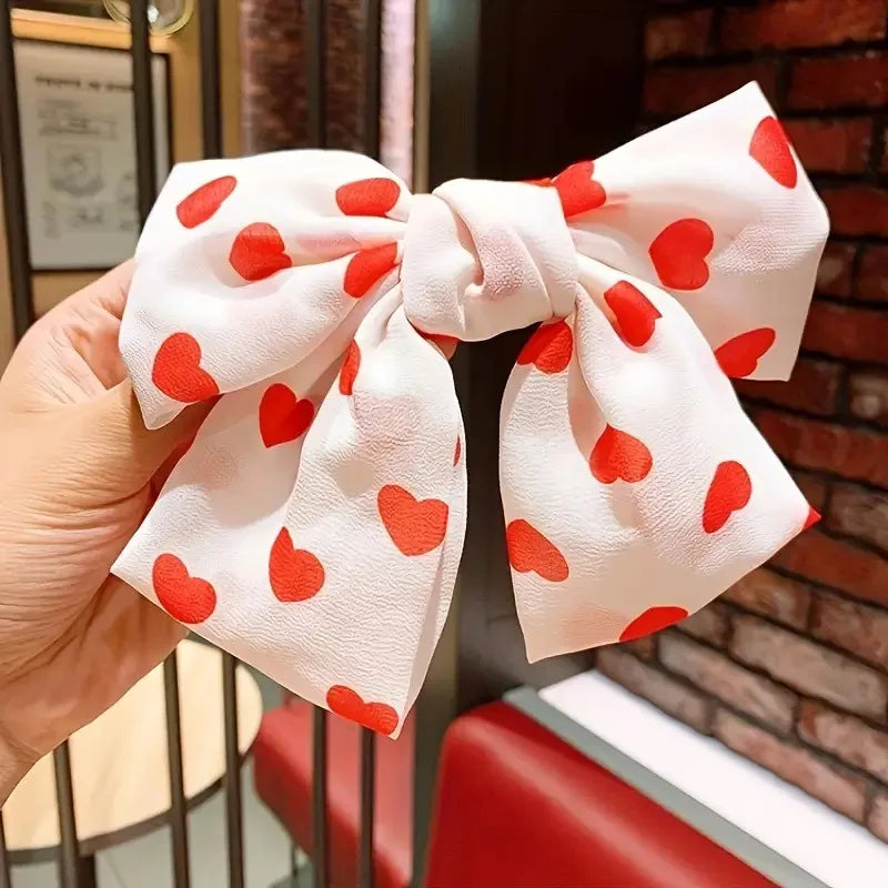 Sweet Women's Bow Knot Cloth Hair Clip