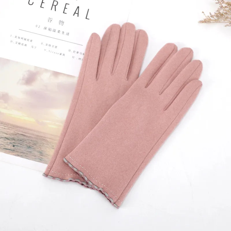Women's Elegant Simple Style Solid Color Gloves