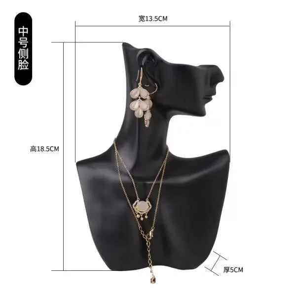 High-End Resin Portrait Jewelry Necklace Display Stand Nordic Style Counter Model Photography Props Integrated Design