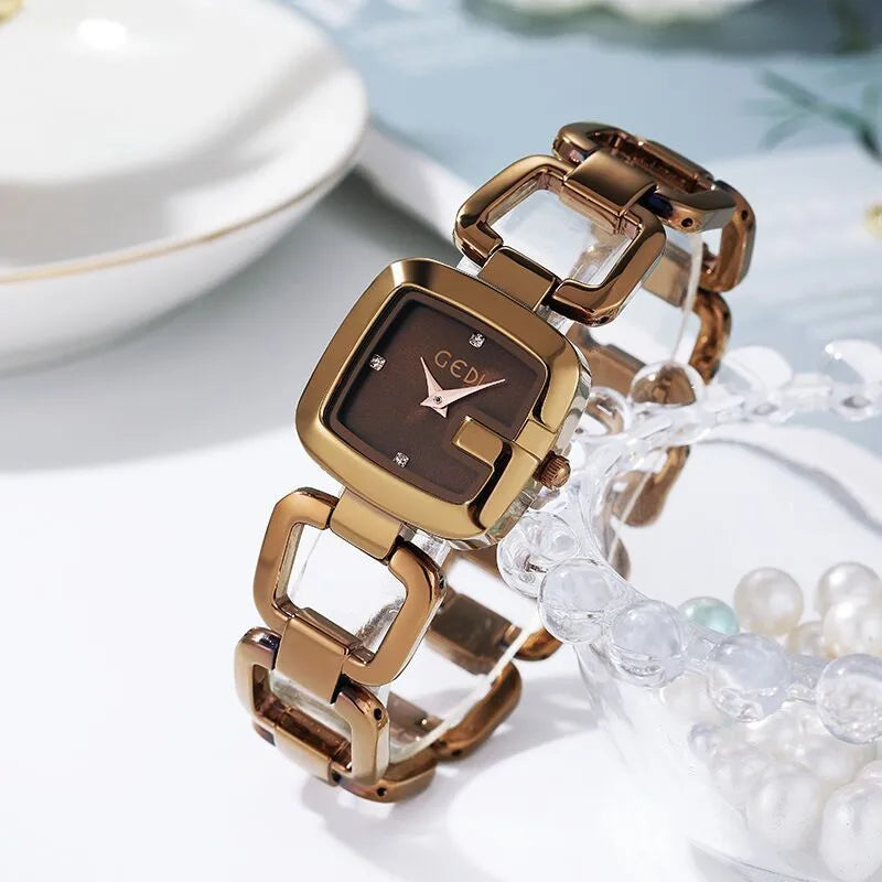 Vintage Style Classic Style Geometric Jewelry Buckle Quartz Watch Women's Watches