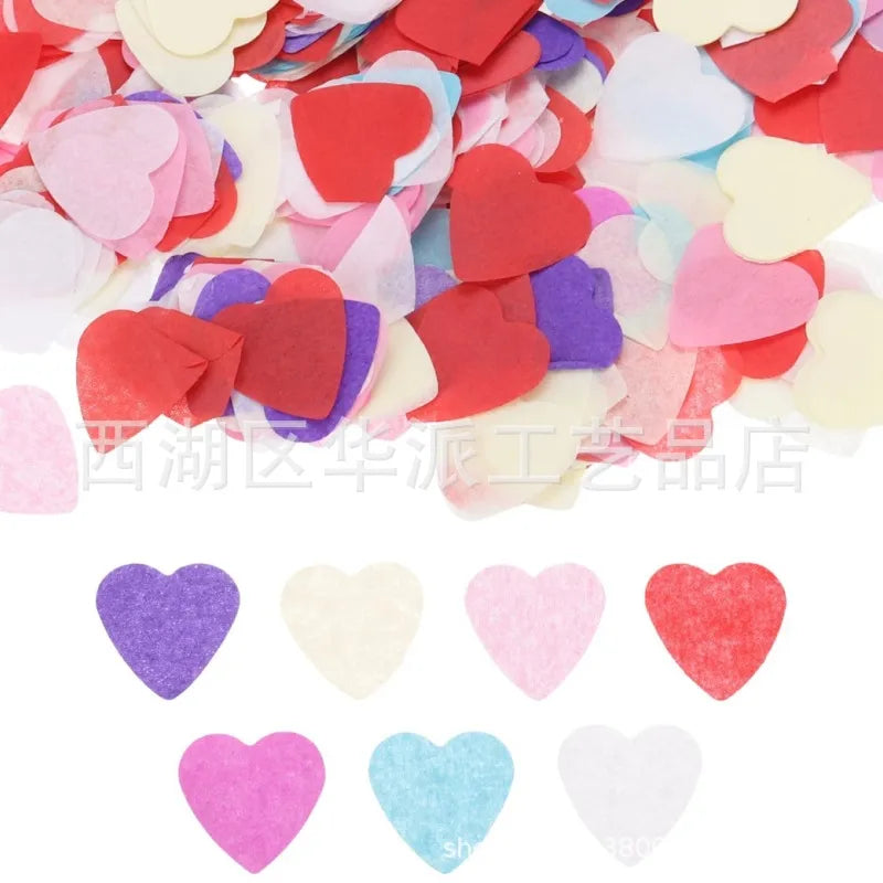 2.5cm heart-shaped love paper pieces Valentine's Day wedding venue hand-held throwing paper scraps transparent balloon filler