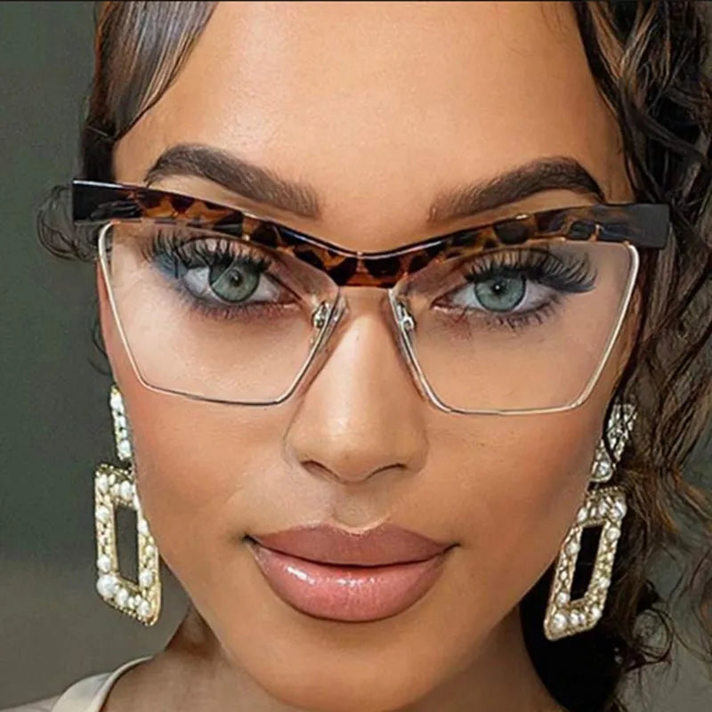 Casual Streetwear Leopard Ac Square Full Frame Optical glasses
