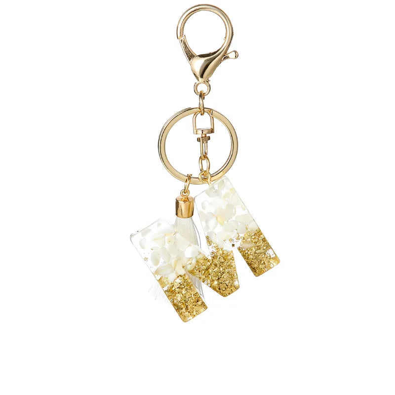 Elegant Letter Tassel Resin Unisex Unisex Keychain