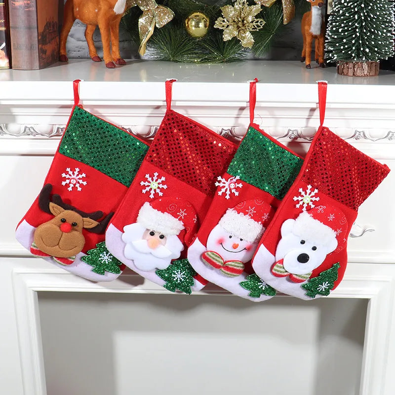 Christmas Cute Santa Claus Snowman Party Christmas socks