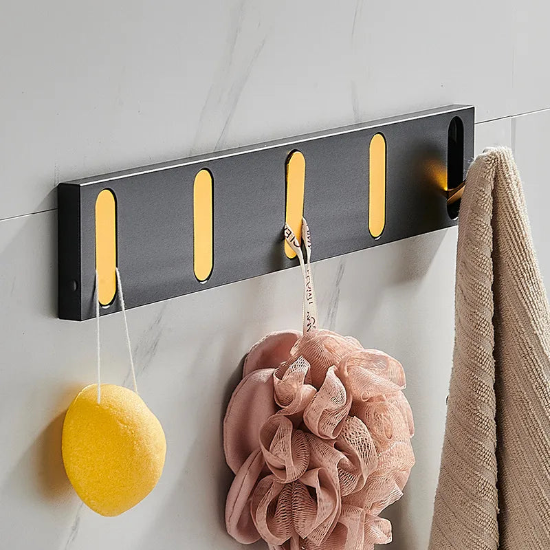 Invisible Hook Door Rear Fitting Room Entrance Coat Hook Wall Hanging Bathroom Clothes Hook Row Hook Punch-Free Folding