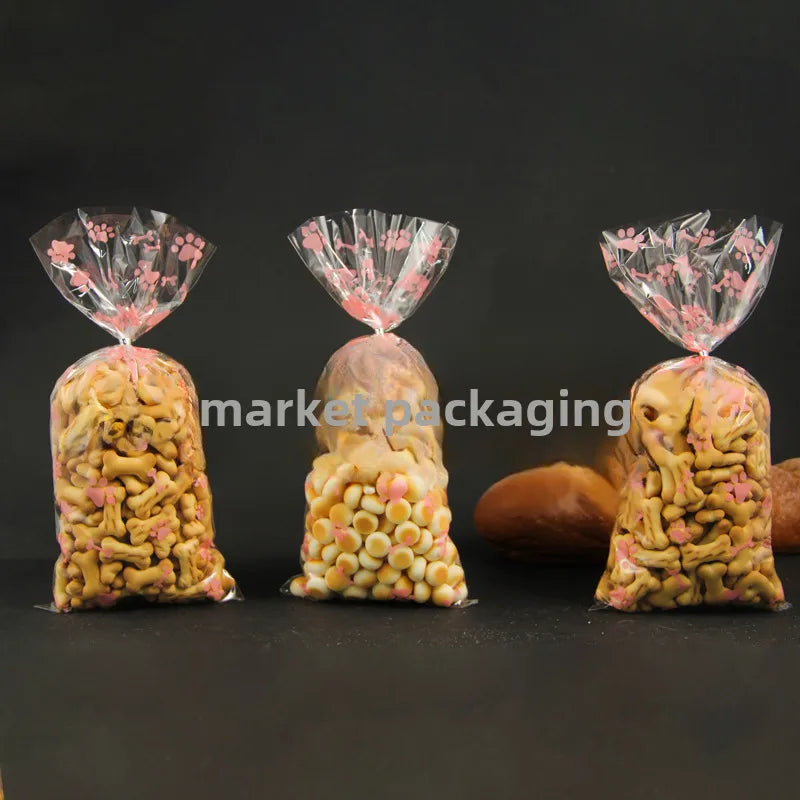 New in stock  animal paw print candy bag  festival party cellophane bag baking bag OPP bag