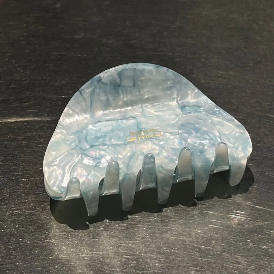 Acetate Hair Claw Clip New Style Creamy Candy Colored Half Round Shark Fin Texture Stripe Design Simple Elegant Hair Accessories