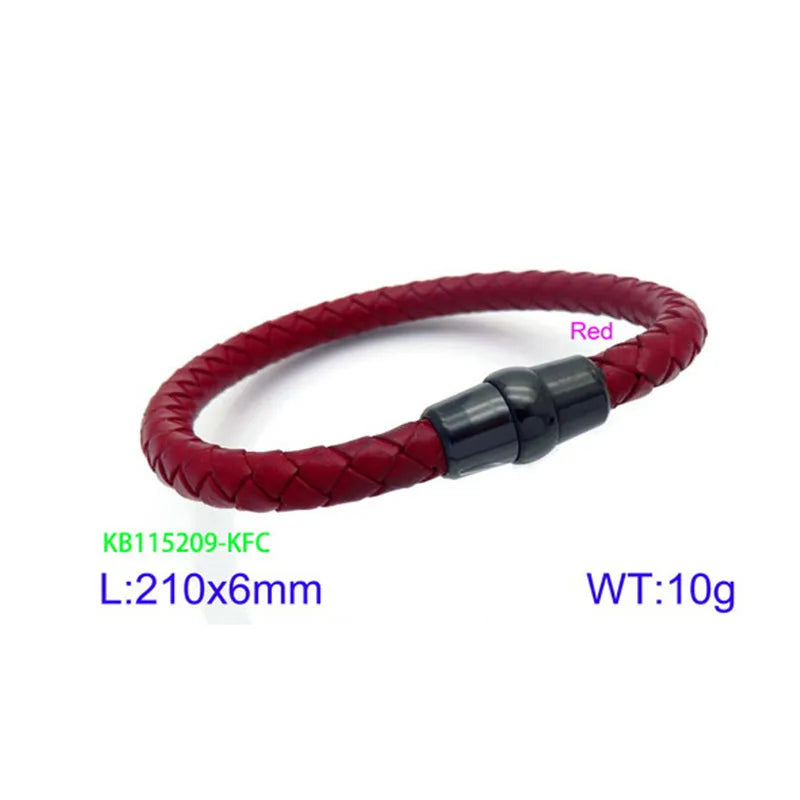 Simple Style Geometric Solid Color Titanium Steel Plating Men's Bracelets