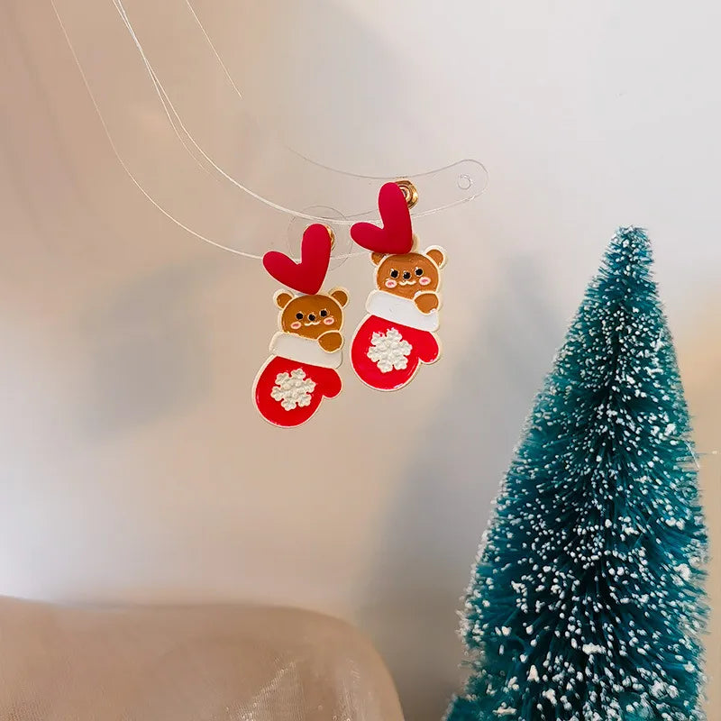 Handmade Christmas Festive Tassel Earrings Original Design Geometric Pattern Zinc Alloy Women's Jewelry Accessories Ear Jewelry