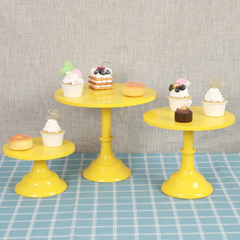 Nordic Style Solid Color Iron Daily Party Cake stand