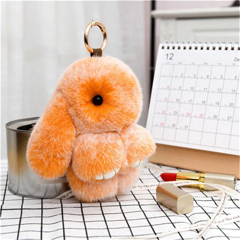 Simple Style Rabbit Artificial Wool Handmade Bag Pendant