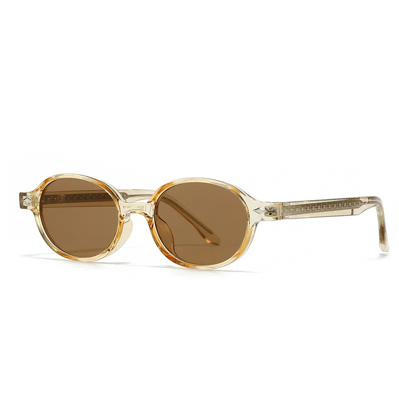 Simple Style Solid Color Pc Oval Frame Full Frame Women's Sunglasses