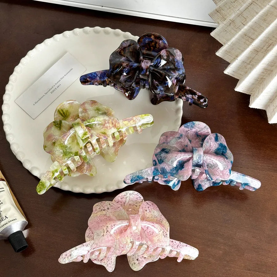 Dove Large 13cm Acetate Hair Clips Versatile Butterfly Knot Hair Clips Powerful Grip For Ponytails And Shark Clips Hair Accessories