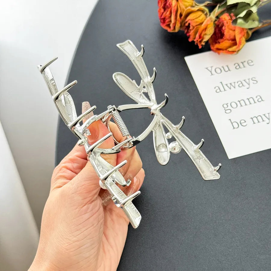 Dove Star Shell Diamond Embedded Hair Clip Women's Elegant Hair Accessories Versatile For Bun And Ponytail Styling