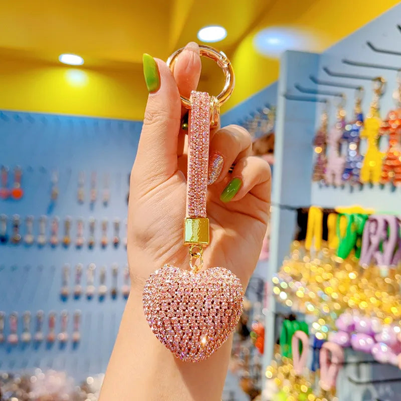 Luxurious Heart Shape Czech diamond Unisex Keychain