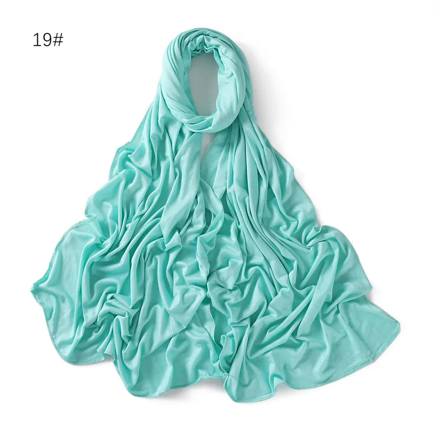 women's basic solid color mercerized cotton modal cotton linen scarves