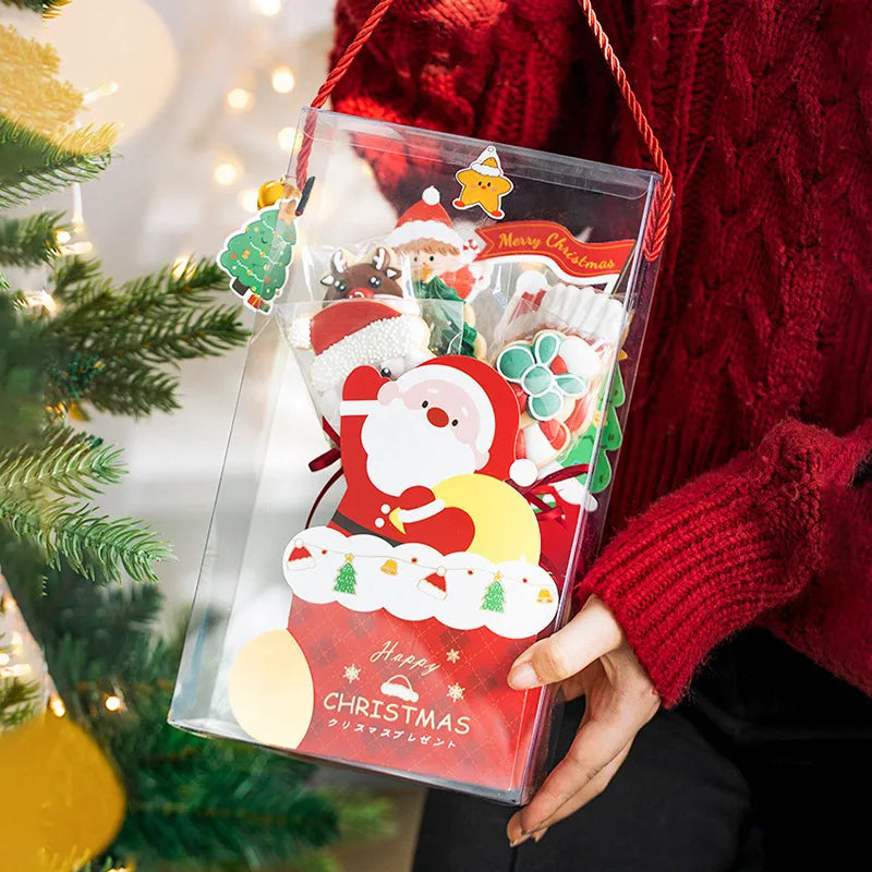 Creative Christmas Lollipop Gift Box Cartoon Handheld Snack Surprise Candy Souvenir Packaging Empty Box For Events And Parties