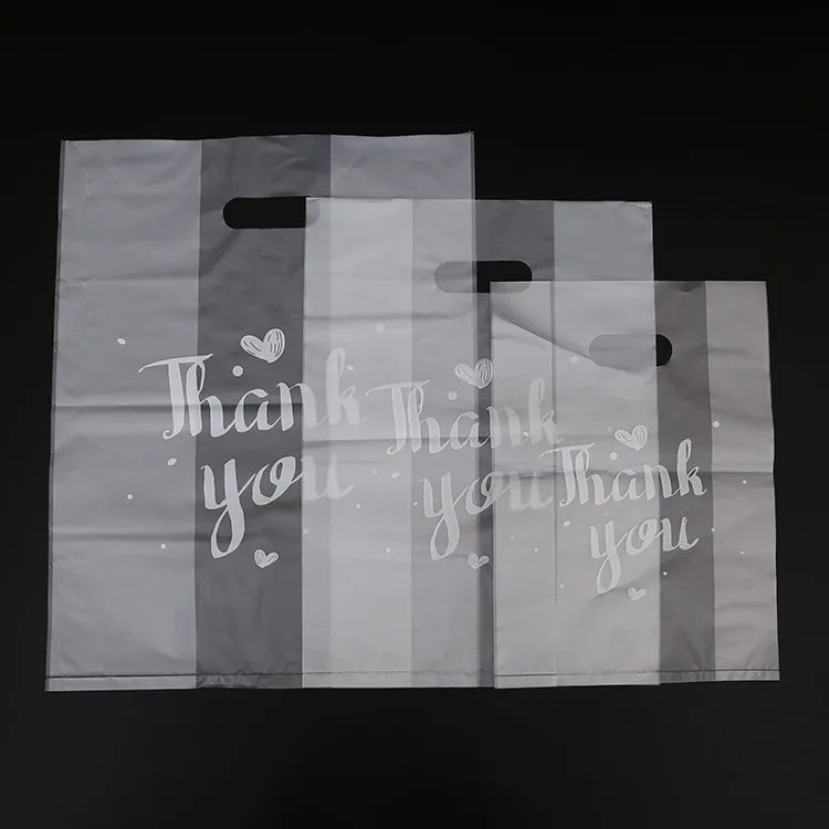 simple style letter heart shape plastic shopping bags