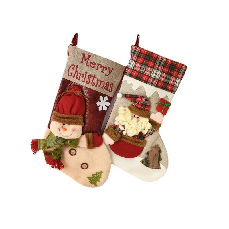 christmas cute santa claus elk cloth party christmas socks