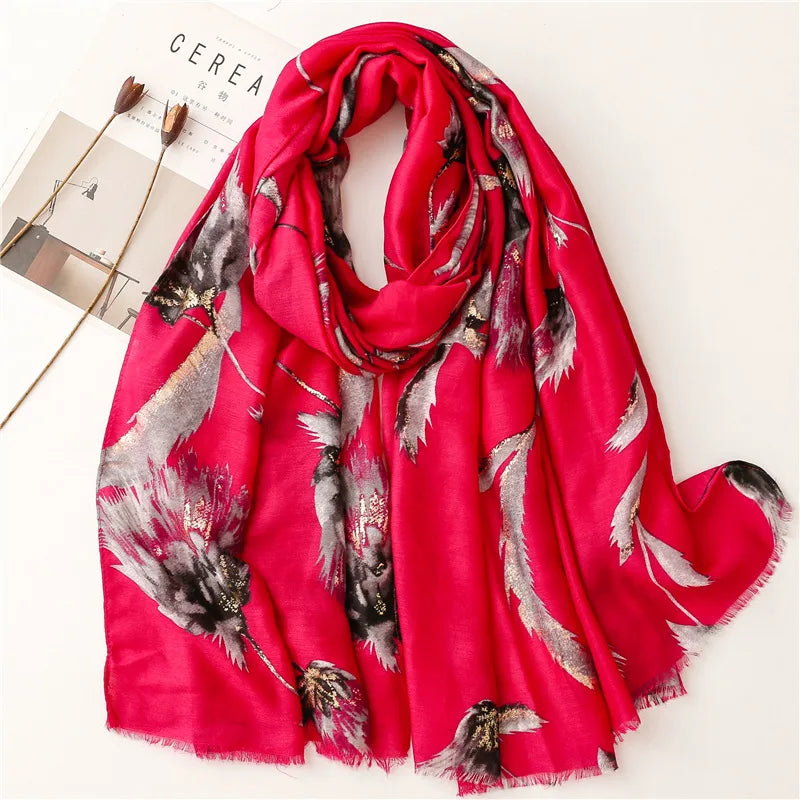 women's fashion dandelion polyester winter scarves