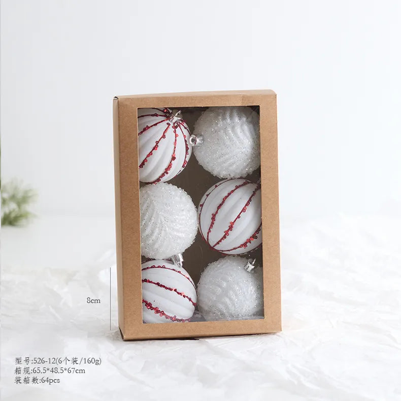New Christmas Tree Decoration Balls Hanger Dark Red Wine Color Flocking Painted Christmas Balls Irregular Shape PVC Material