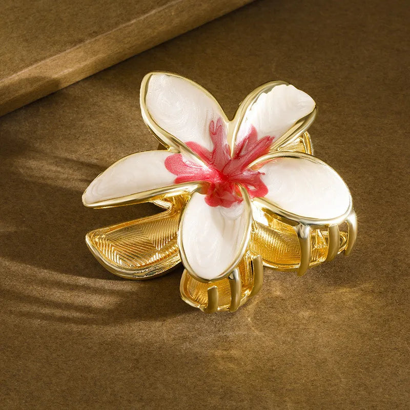 Elegant Lady Women's Plumeria Zinc alloy Plating Hair Claws